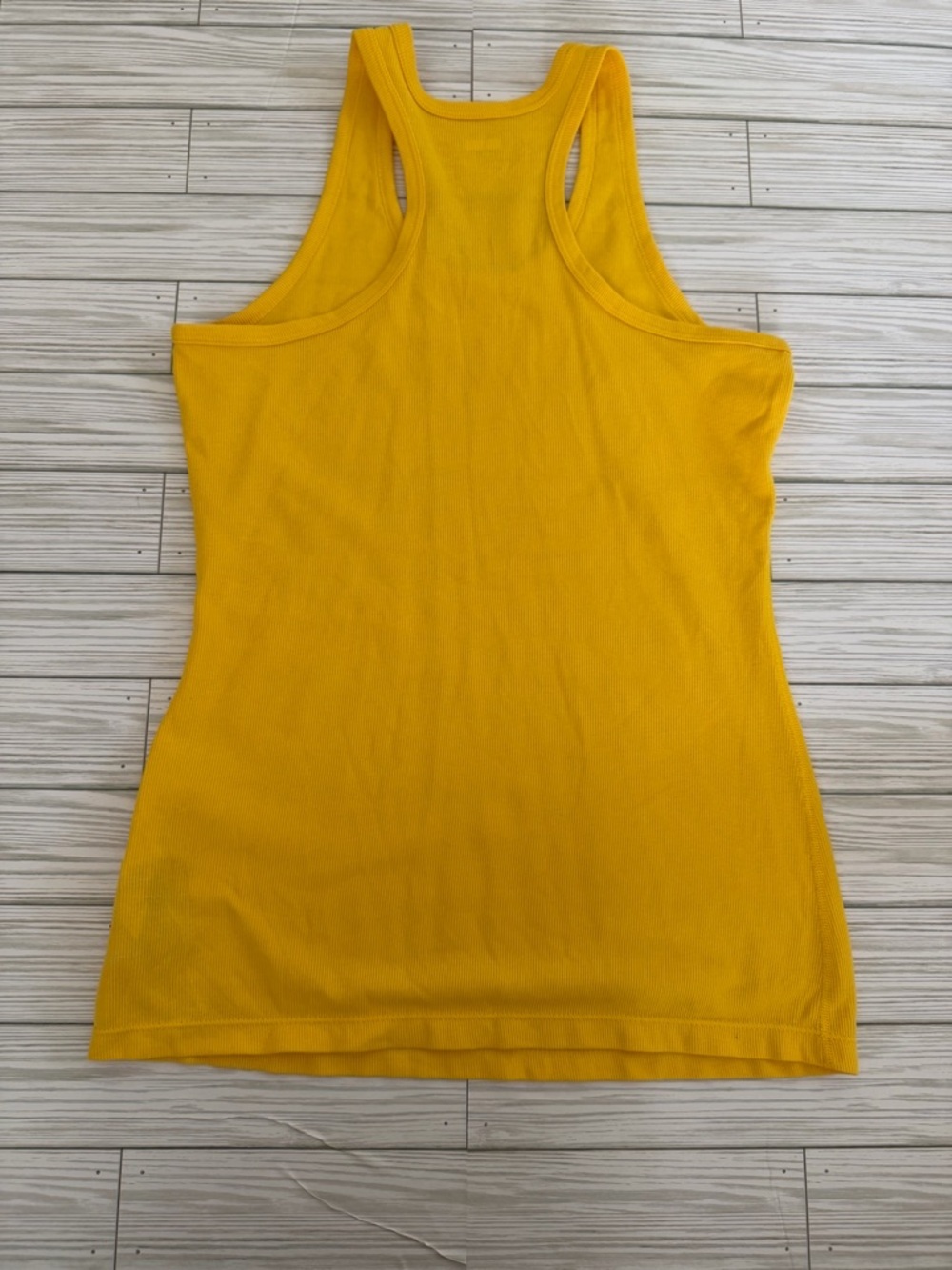 Nike | FitDri Yellow Ribbed Racerback Tank - Size Large - Picture 4 of 4